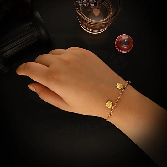 Gold Hanging Coins Bracelet 21Kt - Fkjbrl21K5387 Bracelets