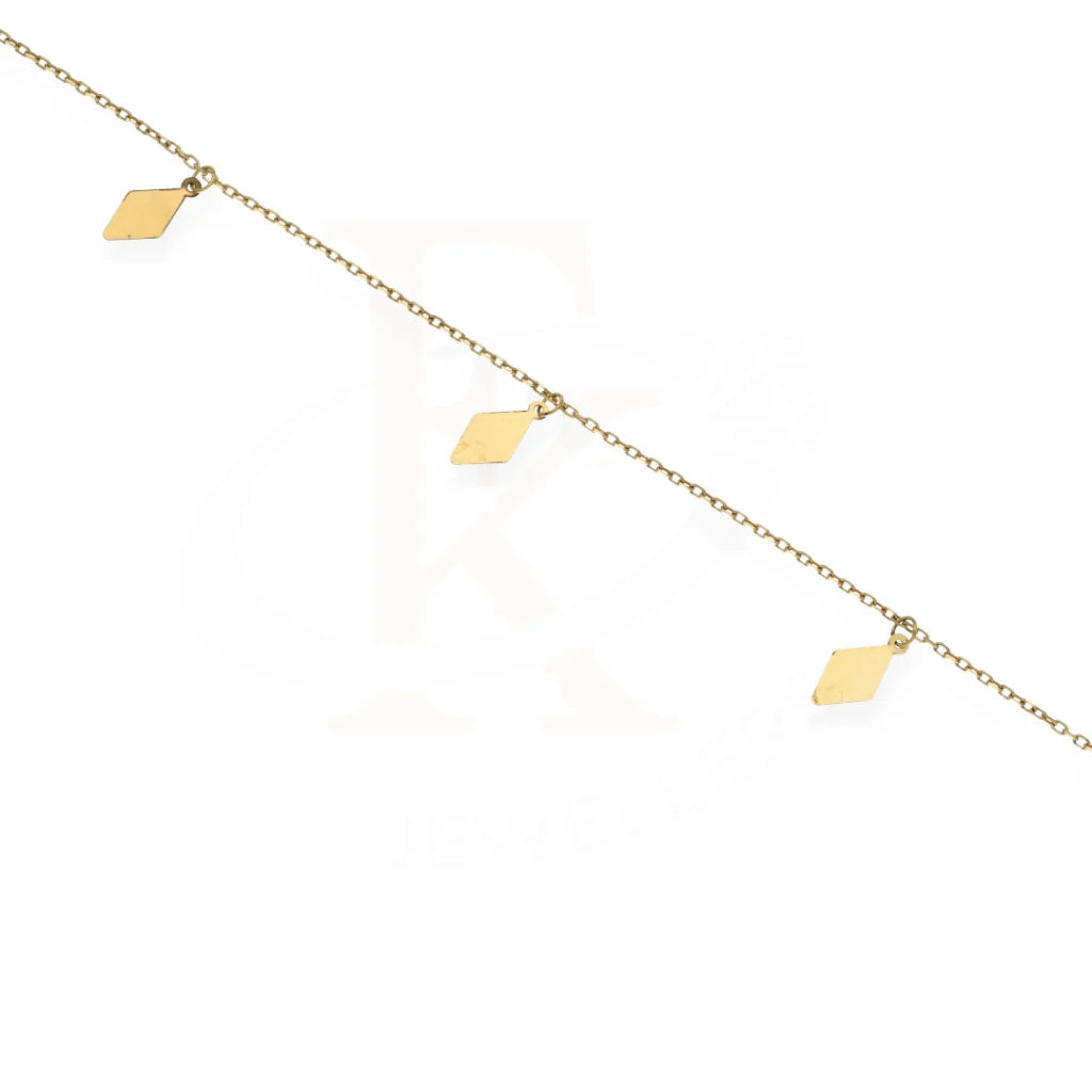 Gold Hanging Diamond Shaped Anklet 18Kt - Fkjankl18K7866 Anklets