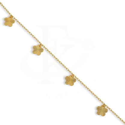 Gold Hanging Flower Shaped Bracelet 21Kt - Fkjbrl21K2953 Bracelets