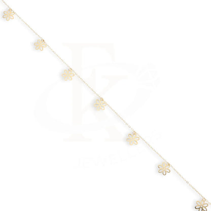 Gold Hanging Flowers Anklet 18Kt - Fkjankl18K5431 Anklets