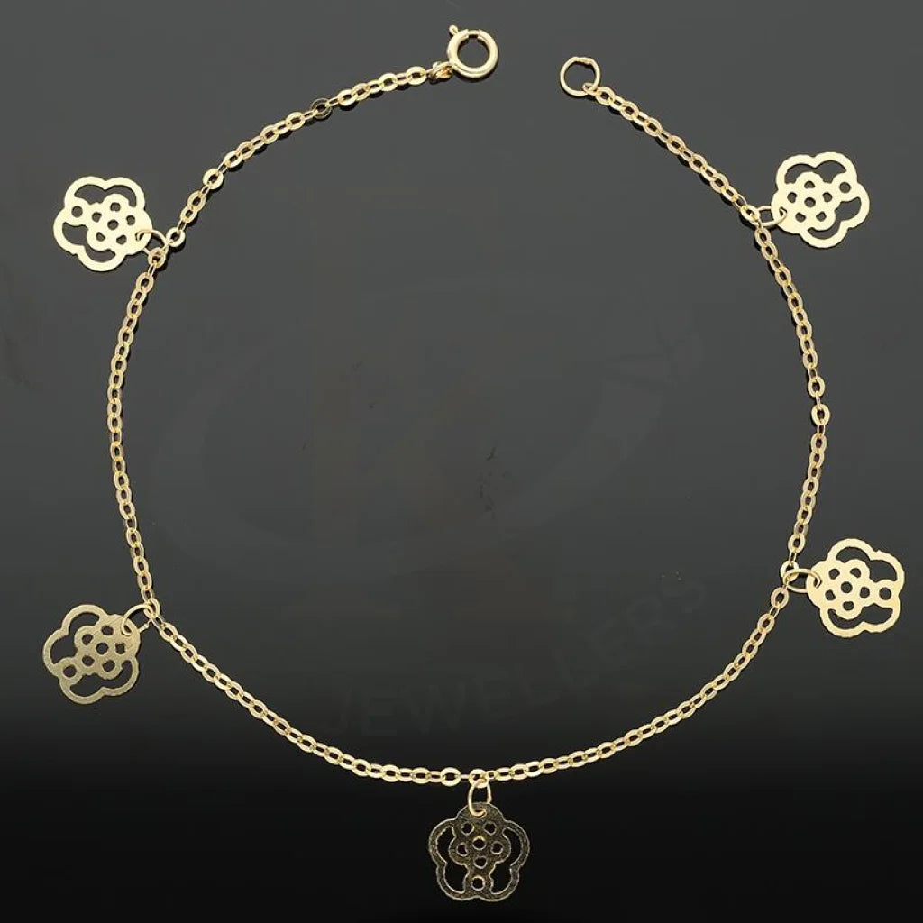 Gold Hanging Flowers Bracelet 18Kt - Fkjbrl18K2414