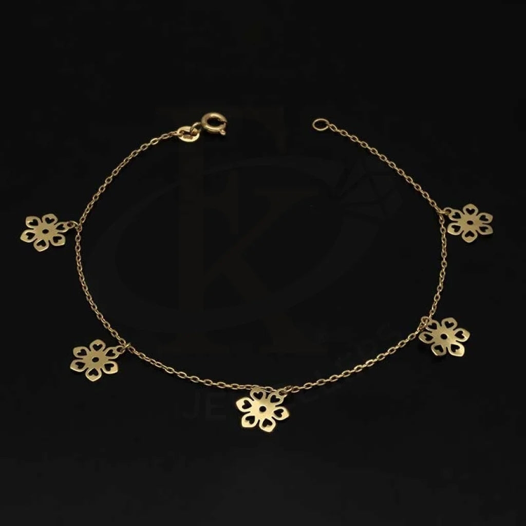 Gold Hanging Flowers Bracelet 18Kt - Fkjbrl18K2994 Bracelets