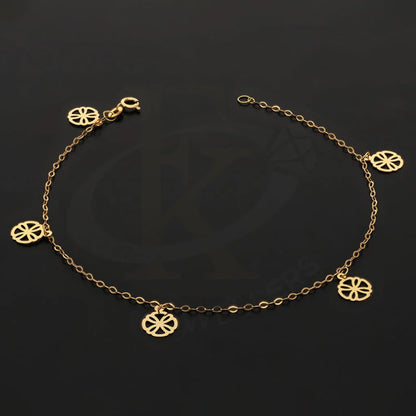 Gold Hanging Flowers Bracelet 18Kt - Fkjbrl18K5377 Bracelets