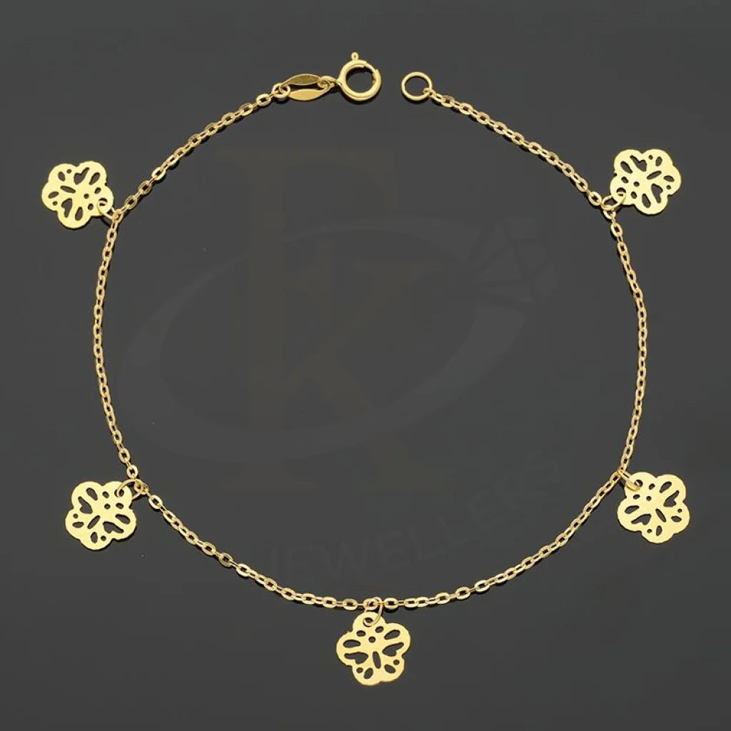 Gold Hanging Flowers Bracelet 21Kt - Fkjbrl21K2474 Bracelets