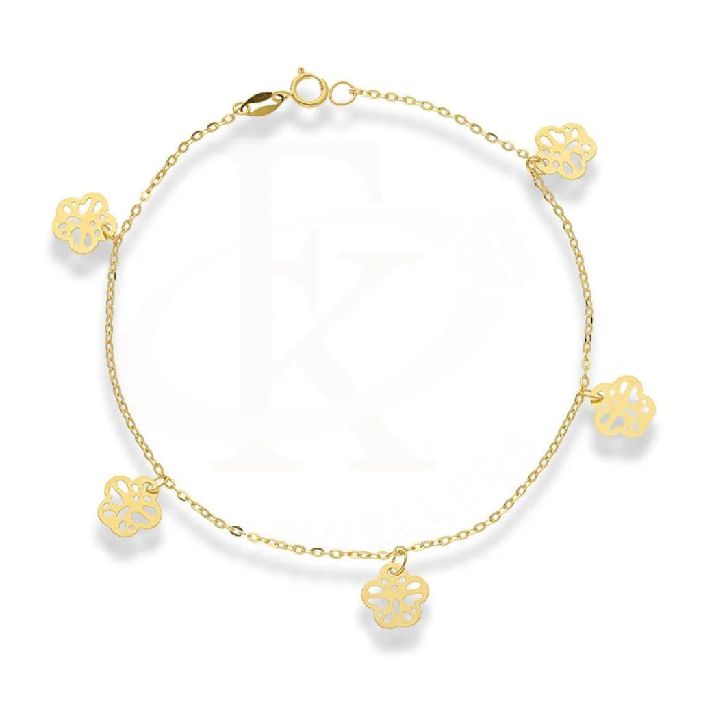 Gold Hanging Flowers Bracelet 21Kt - Fkjbrl21K2474 Bracelets