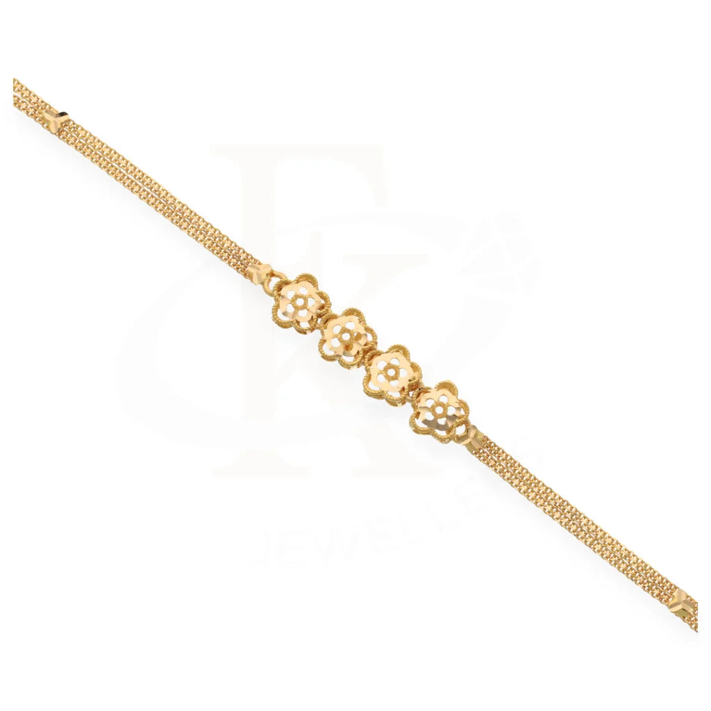 Gold Hanging Flowers Bracelet 21Kt - Fkjbrl21K7498 Bracelets