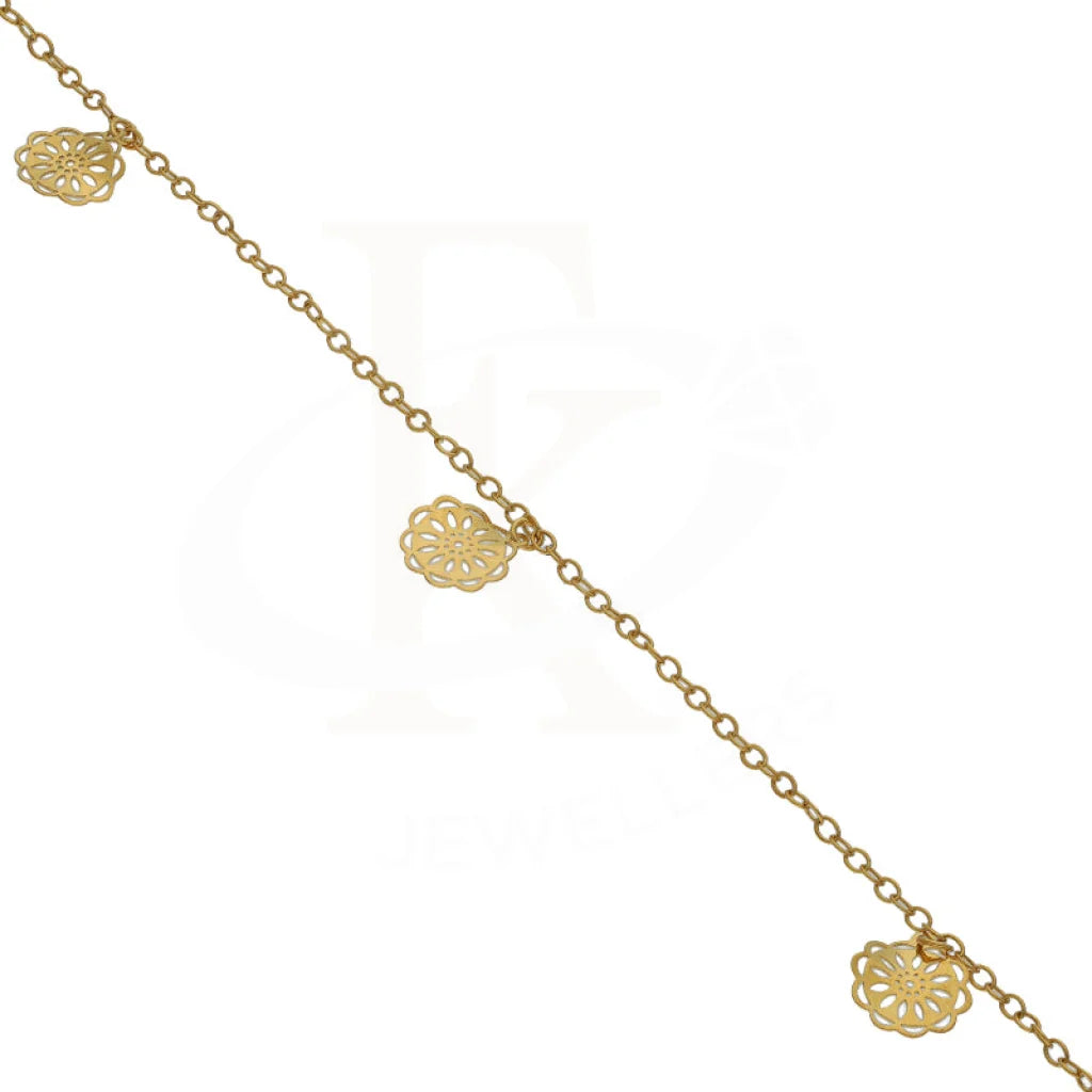 Gold Hanging Flowers Bracelet 21Kt - Fkjbrl21Km5017 Bracelets