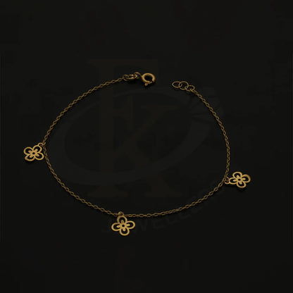 Gold Hanging Flowers Bracelet 21Kt - Fkjbrl21Km5020 Bracelets