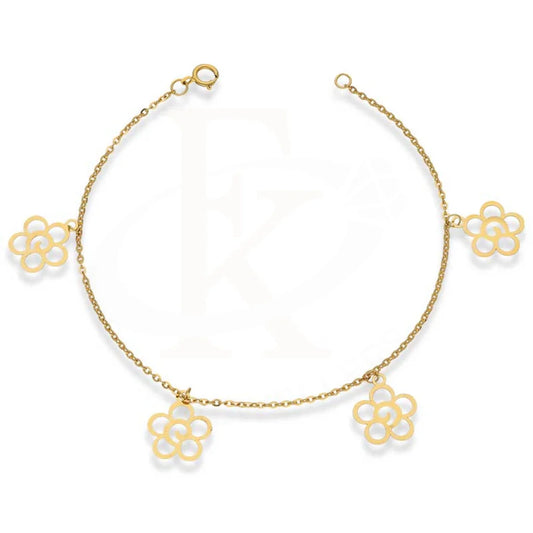 Gold Hanging Flowers Bracelet 22Kt - Fkjbrl22K3025 Bracelets