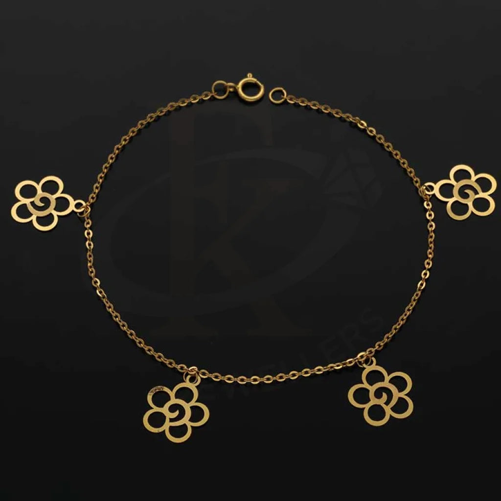 Gold Hanging Flowers Bracelet 22Kt - Fkjbrl22K3025 Bracelets