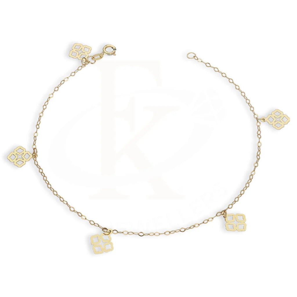 Gold Hanging Four Leaf Clover Bracelet 18Kt - Fkjbrl18Km5443 Bracelets