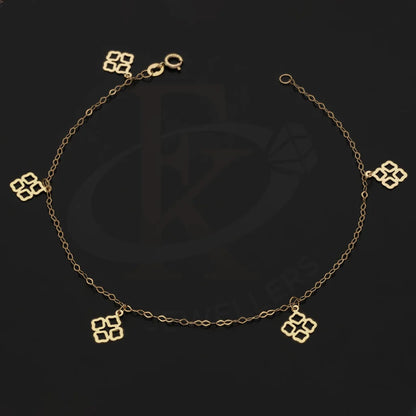 Gold Hanging Four Leaf Clover Bracelet 18Kt - Fkjbrl18Km5443 Bracelets