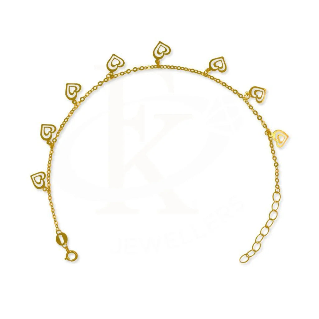 Gold Hanging Heart Bracelet 18Kt - Fkjbrl1963 Bracelets