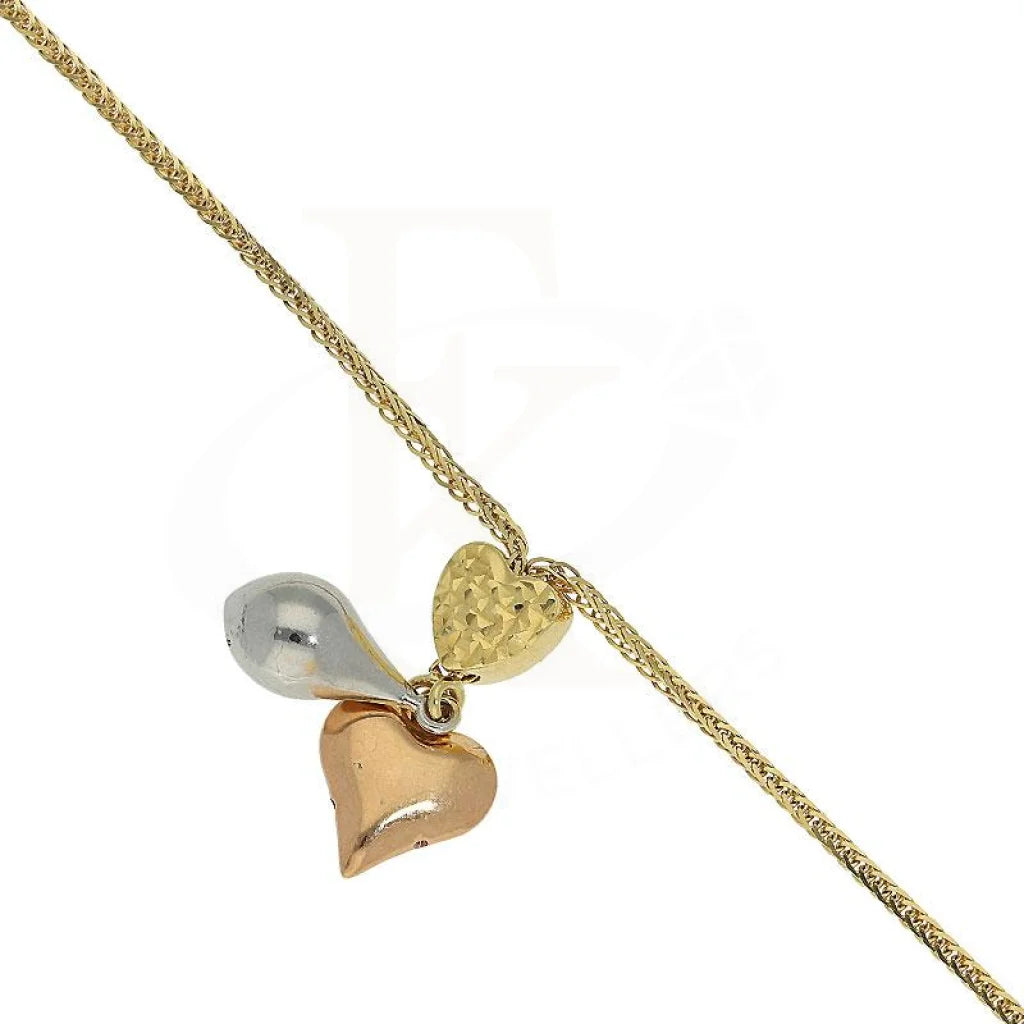 Gold Hanging Heart Bracelet 18Kt - Fkjbrl2098 Bracelets