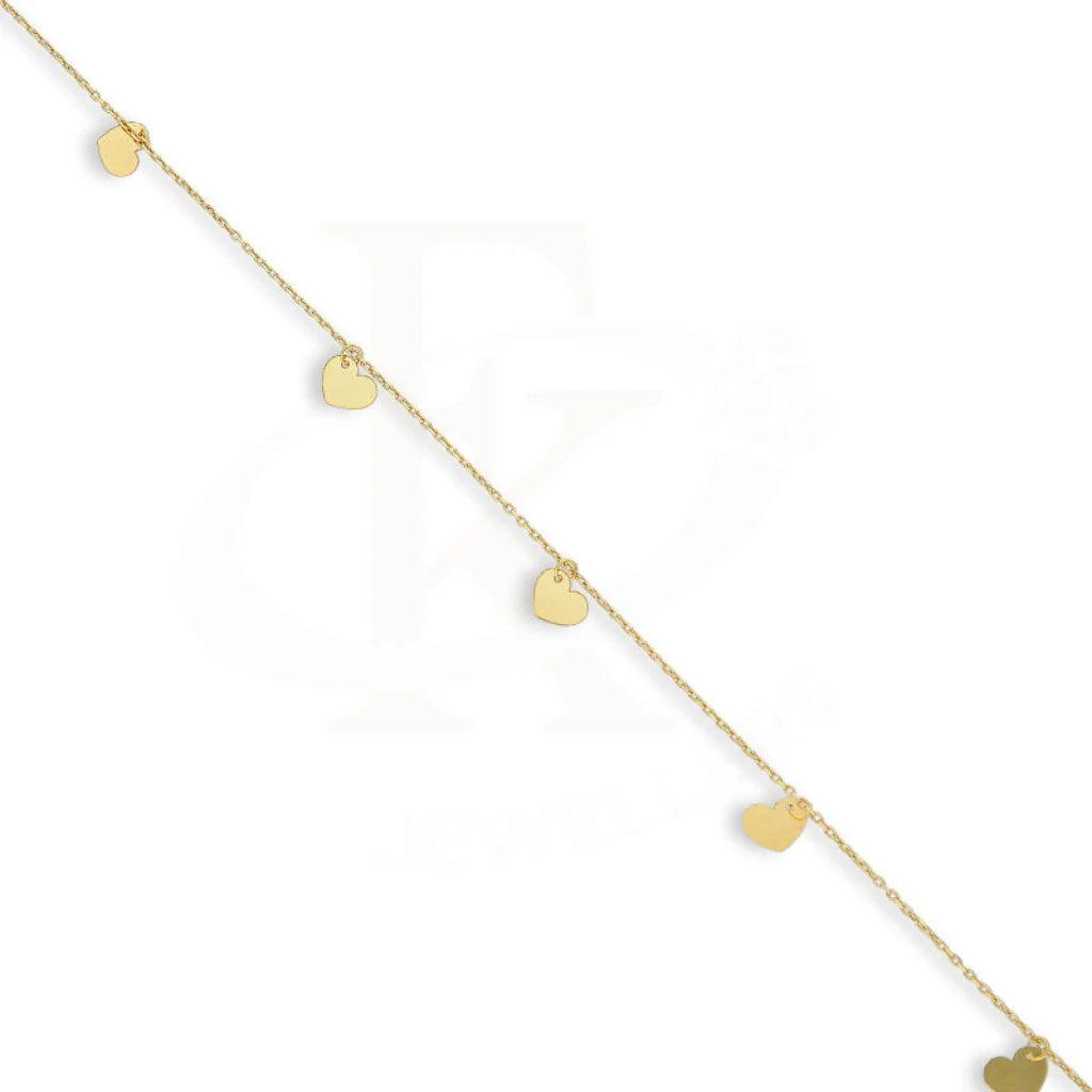 Gold Hanging Hearts Anklet 18Kt - Fkjankl18K5260 Anklets