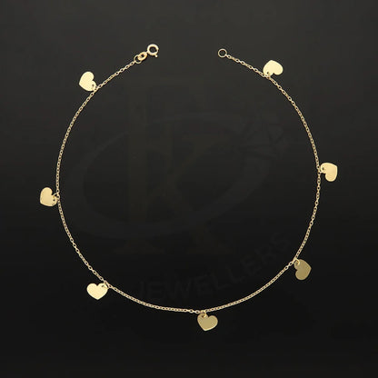 Gold Hanging Hearts Anklet 18Kt - Fkjankl18K5260 Anklets