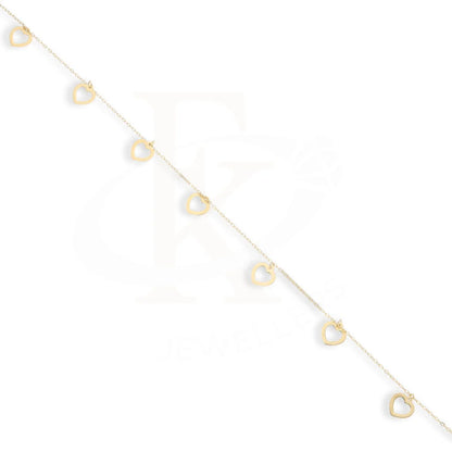 Gold Hanging Hearts Anklet 18Kt - Fkjankl18K5430 Anklets