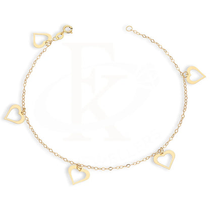 Gold Hanging Hearts Bracelet 18Kt - Fkjbrl18Km5488 Bracelets