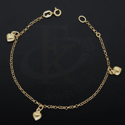 Gold Hanging Hearts Bracelet 18Kt - Fkjbrl18K7466 Bracelets