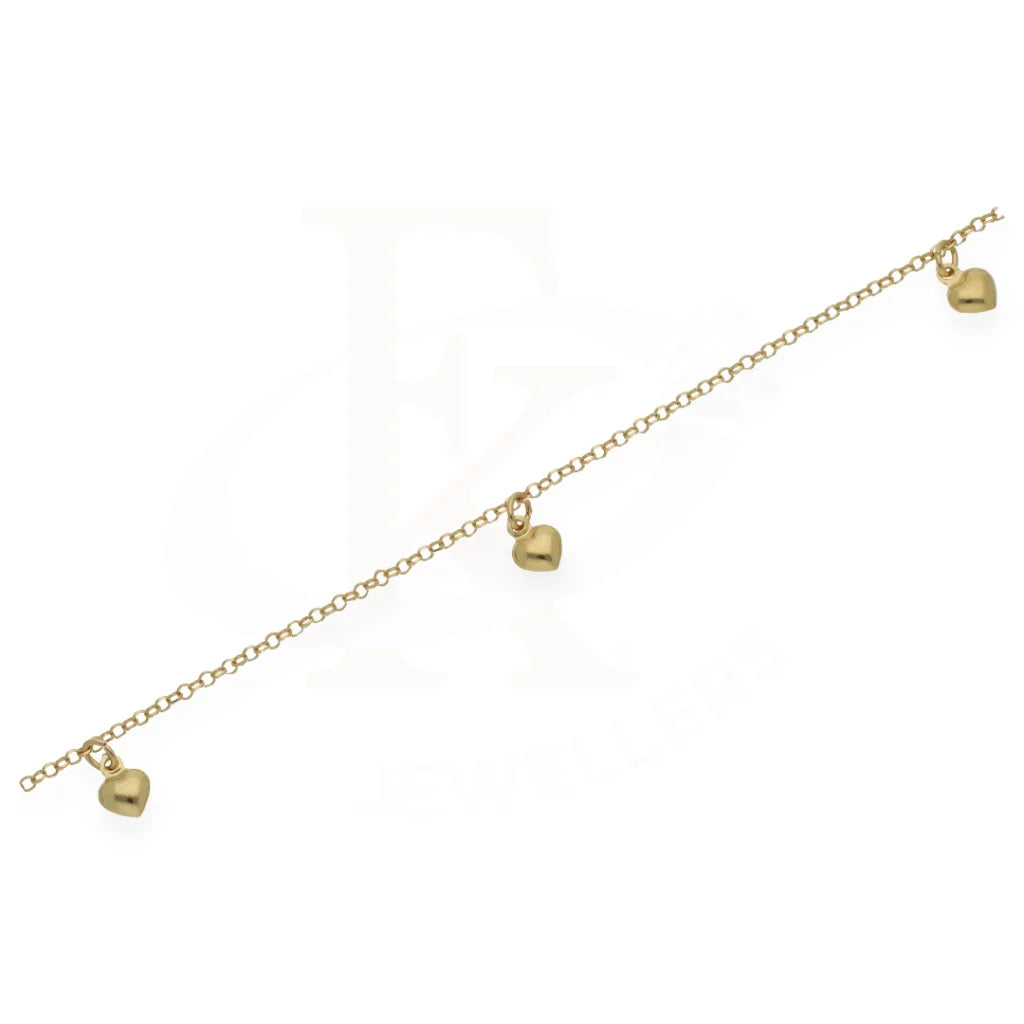 Gold Hanging Hearts Bracelet 18Kt - Fkjbrl18K7466 Bracelets