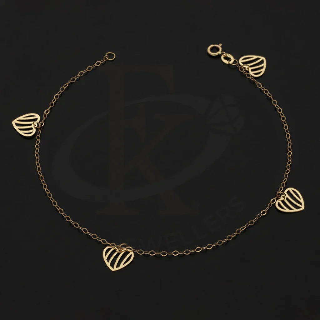 Gold Hanging Hearts Bracelet 18Kt - Fkjbrl18Km5447 Bracelets