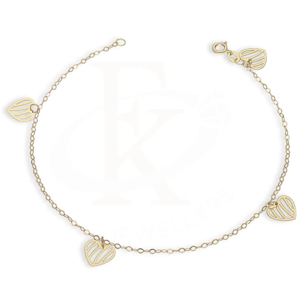 Gold Hanging Hearts Bracelet 18Kt - Fkjbrl18Km5447 Bracelets