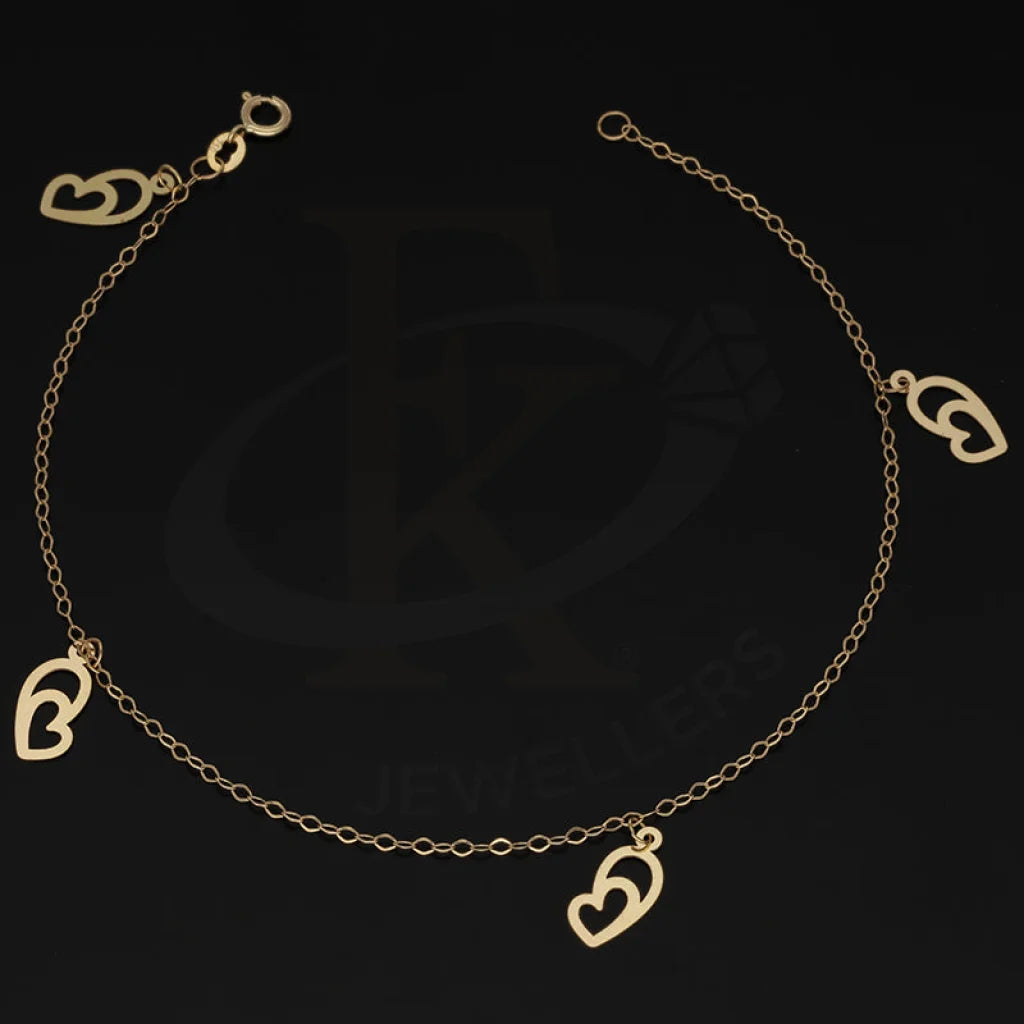 Gold Hanging Hearts Bracelet 18Kt - Fkjbrl18Km5489 Bracelets