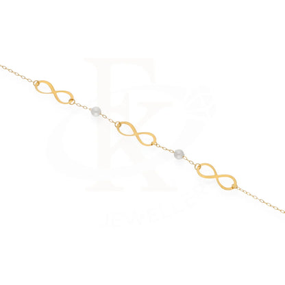 Gold Hanging Infinity Shaped Bracelet 21Kt - Fkjbrl21Km7956 Bracelets