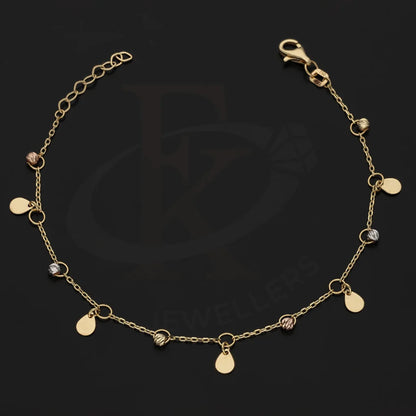 Gold Hanging Pear Shaped And Beads Bracelet 18Kt - Fkjbrl18Km5479 Bracelets