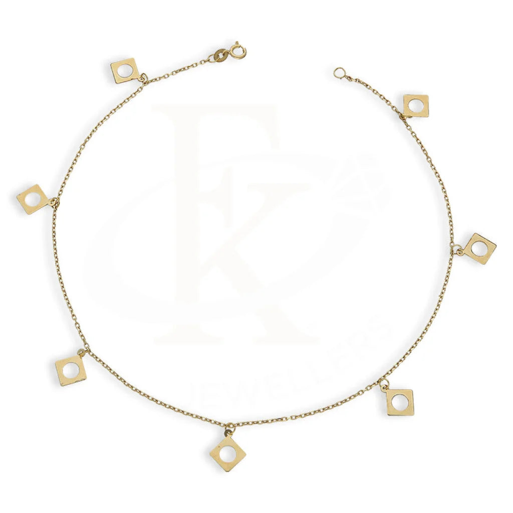 Gold Hanging Rhombus Shaped Anklet 18Kt - Fkjankl18K5270 Anklets