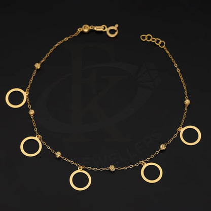 Gold Hanging Round Shaped Bracelet 21Kt - Fkjbrl21Km5417 Bracelets