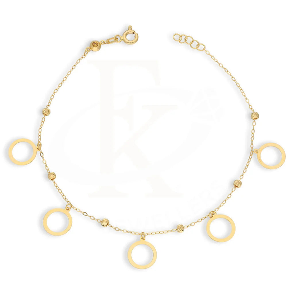 Gold Hanging Round Shaped Bracelet 21Kt - Fkjbrl21Km5417 Bracelets