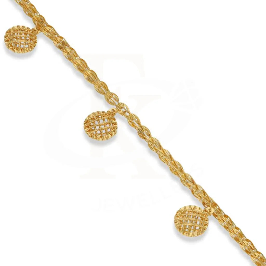 Gold Hanging Round Shaped Cage Bracelet 22Kt - Fkjbrl22K3028 Bracelets