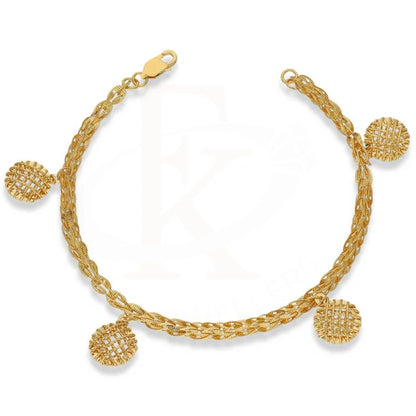 Gold Hanging Round Shaped Cage Bracelet 22Kt - Fkjbrl22K3028 Bracelets