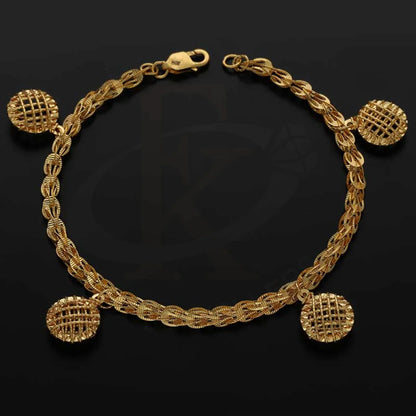 Gold Hanging Round Shaped Cage Bracelet 22Kt - Fkjbrl22K3028 Bracelets