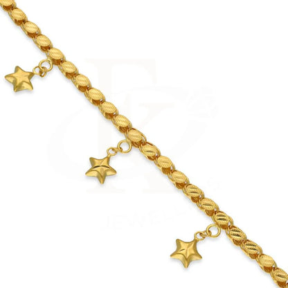 Gold Hanging Stars Bracelet 22Kt - Fkjbrl22K3016 Bracelets