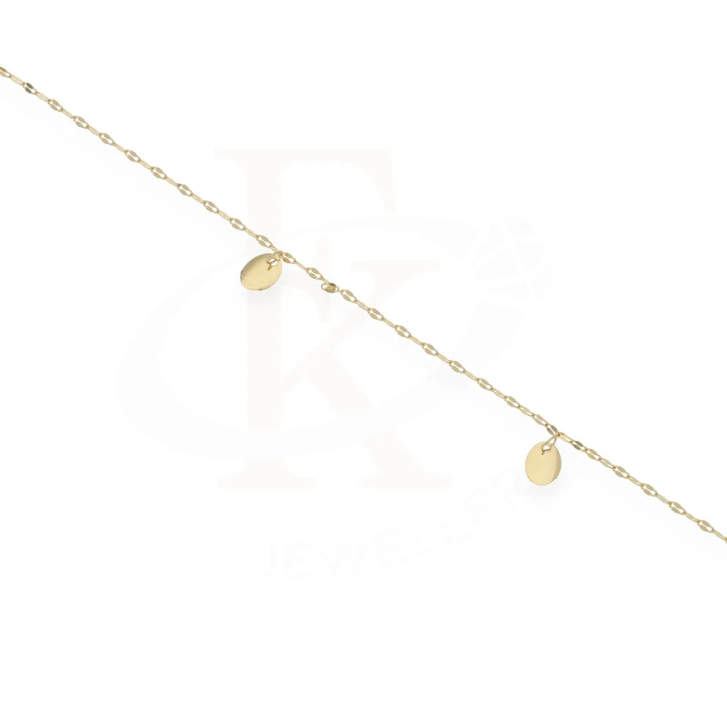 Gold Hanging Tear Shaped Anklet 18Kt - Fkjankl18K7851 Anklets