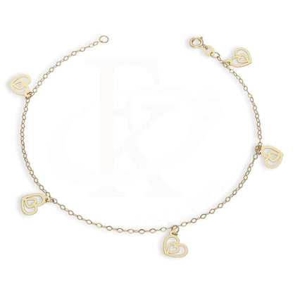 Gold Hanging Twin Hearts Bracelet 18Kt - Fkjbrl18Km5445 Bracelets