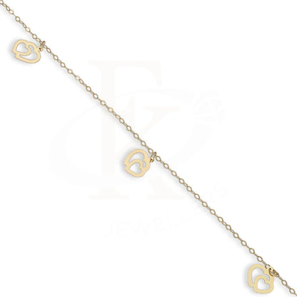 Gold Hanging Twin Hearts Bracelet 18Kt - Fkjbrl18Km5442 Bracelets