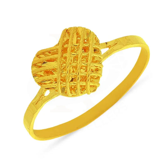 Gold Heart Cage Ring 22Kt - Fkjrn22K2103 Rings