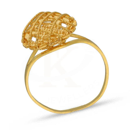 Gold Heart Cage Ring 22Kt - Fkjrn22K3734 Rings