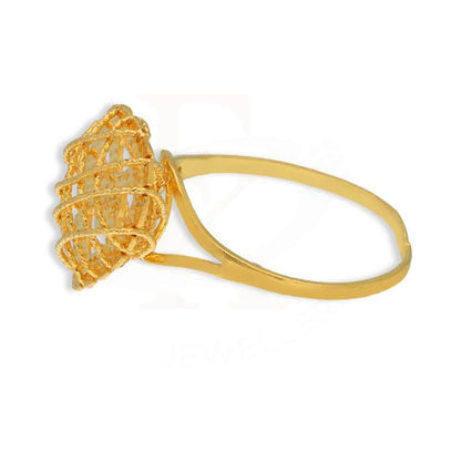 Gold Heart Cage Ring 22Kt - Fkjrn22K3734 Rings