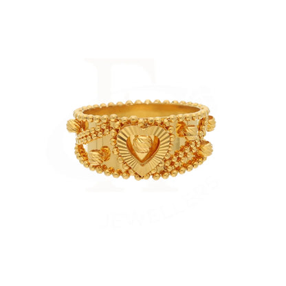 Gold Heart Design Bangle Set (Bangle And Ring) 21Kt - Fkjset21Km8683 Pendant Sets