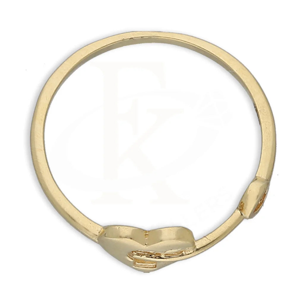 Gold Heart Lock With Key Ring 18Kt - Fkjrn18K5497 Rings