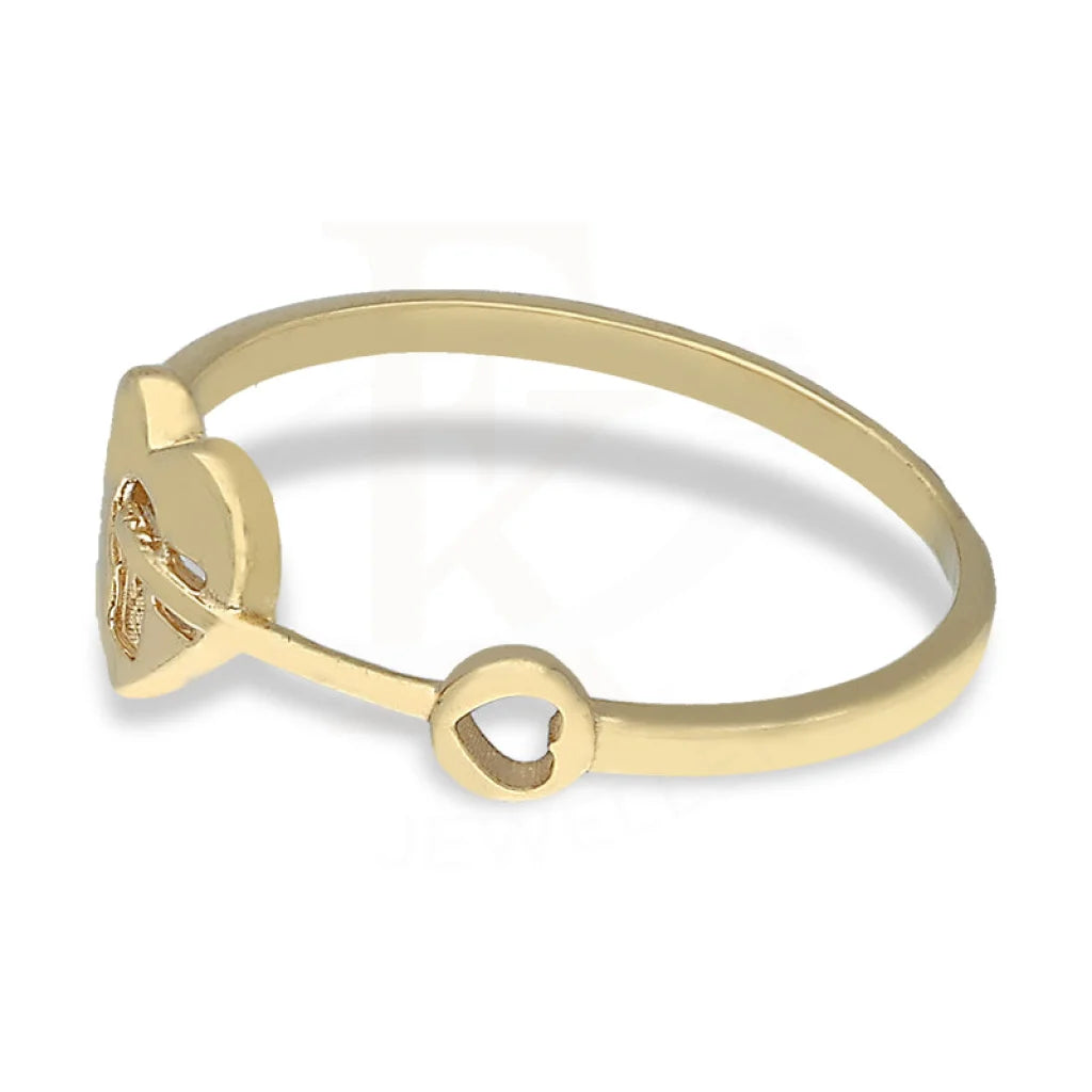 Gold Heart Lock With Key Ring 18Kt - Fkjrn18K5497 Rings