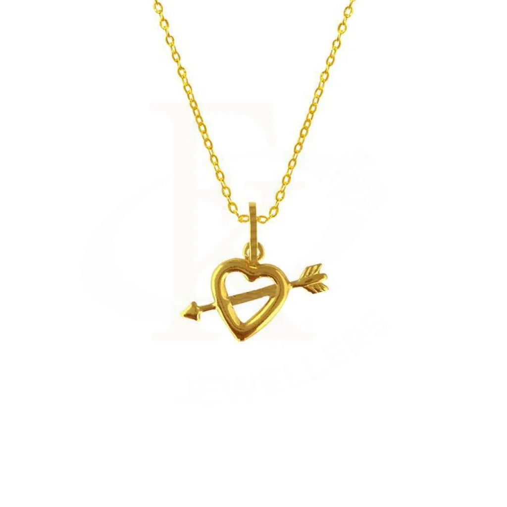 Gold Heart Necklace (Chain With Pendant) 18Kt - Fkjnkl1614 Necklaces