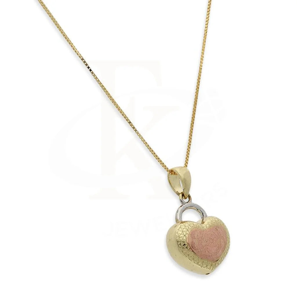 Gold Heart Necklace (Chain With Pendant) 18Kt - Fkjnkl18K2400 Necklaces