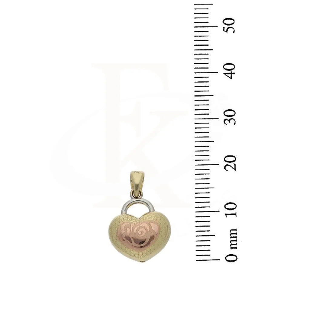 Gold Heart Necklace (Chain With Pendant) 18Kt - Fkjnkl18K2400 Necklaces