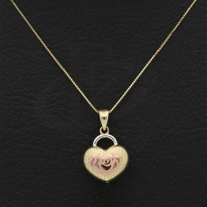 Gold Heart Necklace (Chain With Pendant) 18Kt - Fkjnkl18K2400 Necklaces