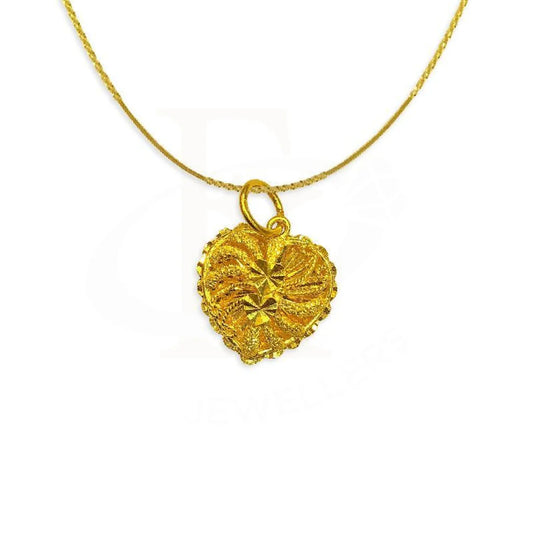 Gold Heart Necklace (Chain With Pendant) 22Kt - Fkjnkl1556 Necklaces